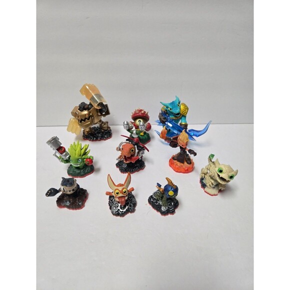 TESTED Lot of 10 Skylanders Figures Trap Team: Snap Shot, Jawbreaker, Torch